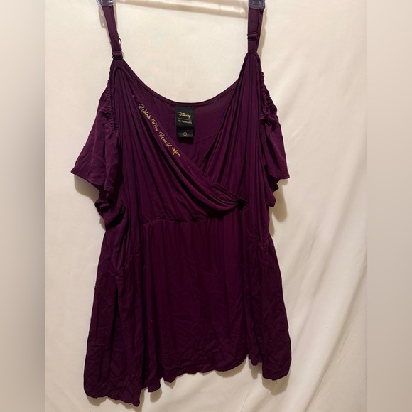Her Universe Deep Purple Cold Shoulder Blouse - Picture 3 of 8